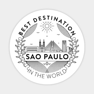 Sao Paulo Minimal Badge Design Magnet